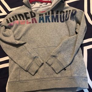 Under armor rainbow lettering sweatshirt.